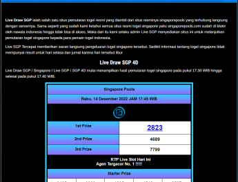 live draw sgp